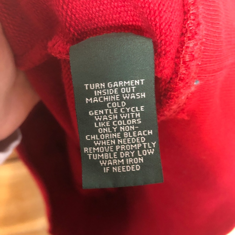 LRL Ralph Lauren Red V-Neck Sweater Dress M - Picture 5 of 6